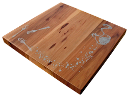 Custom designed carved restaurant table