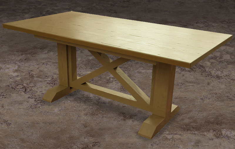 Base 70 – Farm Table Base cross wooden beam table base