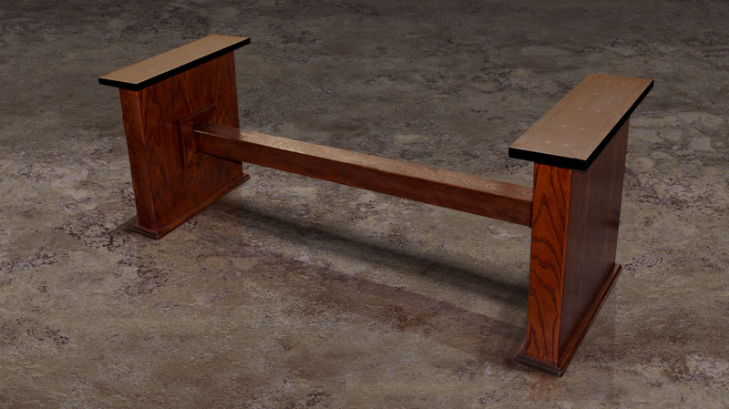Base 66 – Panel Base wooden table base, double base
