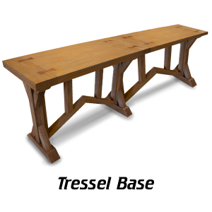 Base 63 - Tressel Base, wooden craftsman style table base