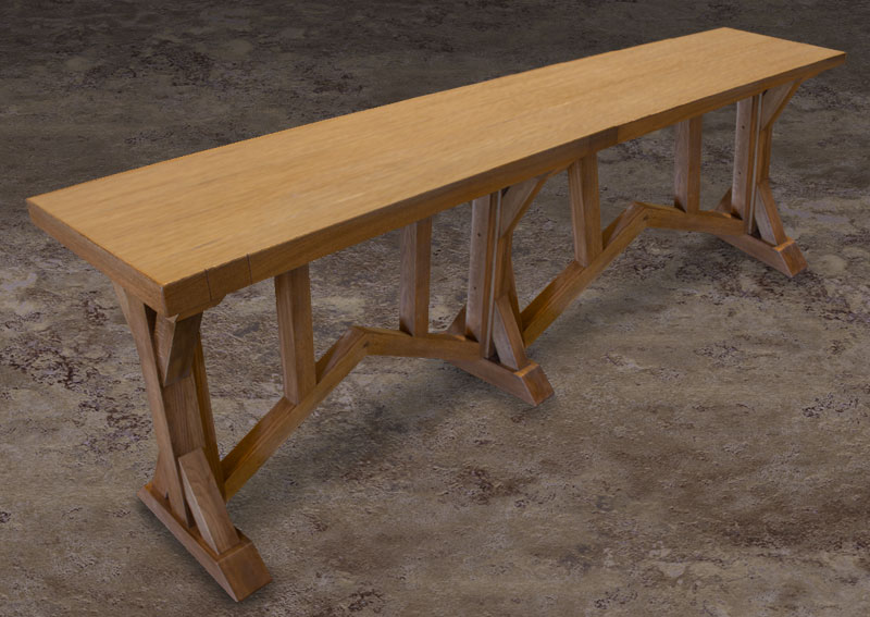 Base 63 - Tressel Base, wooden craftsman style table base